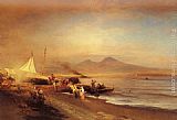 Oswald Achenbach The Bay of Naples painting